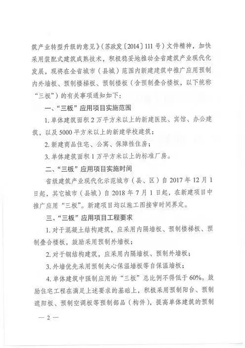 江蘇：新建建筑應(yīng)用預(yù)制內(nèi)外墻板預(yù)制樓梯板預(yù)制樓板相關(guān)要求！(圖2)
